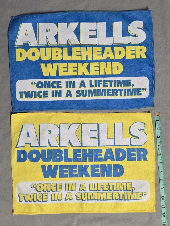 Arkells Doubleheader Weekend Rally Towels - Blue & Yellow - Picture 2 of 3